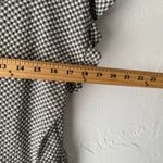 Loft Outlet Gingham Ruffle Sleeve Peplum Blouse Gray White L NWT Photo 5