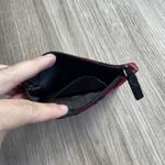 Vera Bradley  Playful Penguins Cabernet Red Zip ID Case Small‎ Wallet Winter Snow Photo 2