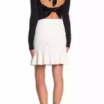 Free People Cream Ribbed Mini Skirt, Size Medium - New! Photo 3