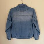 Forever 21 cropped denim jean jacket flower patches boxy Women’s size small Photo 2