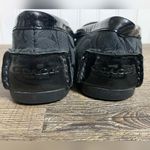 Coach  Frida Loafers Black Bow Canvas Sz 9B Photo 4