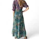 Natural Life 🌸  Collette Tiered Maxi Dress – Navy/Turquoise Floral (L) 🌸 Photo 1