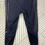 Alo Yoga Capri Leggings Cropped Faux Leather Side Mesh Illusion Black Size Small Photo 6