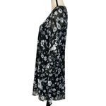 Calvin Klein SZ 4 A-Line Mini Dress Floral Lined V-Neck 3/4 Bell Sleeves Stretch Photo 7