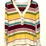 Sonoma  hooded pocket striped button snap Photo 0