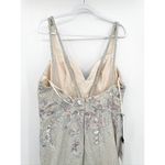 Mac Duggal 20146 Platinum Floral Embroidered V-Neck Mermaid Formal Gown Size 14 Photo 6