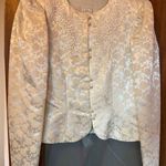 Gunne Sax  by Jessica McClintock Vtg Scott McClintock Button Ivory Satin Jacket Photo 0