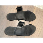 Old Navy  Faux Leather Double Strap Sandals Black Size 8 Photo 4