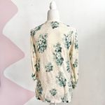Vintage Cream Floral Front Pocket Cardigan Fairycore Fairy Grunge Artsy Medium Photo 1