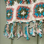 Band of Gypsies Cream Green Crocheted Fringe Crop Tank Top Women’s Size Medium Photo 2