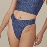 NEW Acacia Mateo bikini bottom‎ leopard animal print blue Amur, M Blue Size M Photo 0