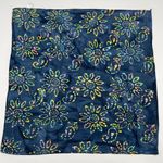 Batik Bandana Scarf Floral Paisley Blue Colorful Hippie Boho Unisex Cotton Artsy Photo 0