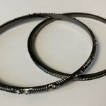 Lia Sophia 2 Piece Bracelet Set Black Hematite Cut Crystals Size M Photo 3