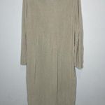ZARA Ribbed Knit Longline Duster Cardigan Tan Beige Size Large Photo 13