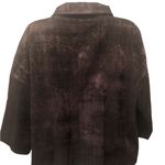 Eileen Fisher Boxy Short Jacket PM Stand Up Collar 3/4 Sleeve Gray Sheen Print Photo 5