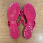 Ivanka Trump Pink Jelly Thong Sandals with Rhinestone Bow Accent Photo 2