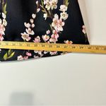 Alya Francesca’s Women’s Black Cherry Blossom Floral Print Box Pleated Midi Lg Photo 7