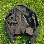 Buffalo Plaid Moto Blazer Jacket Red Photo 5