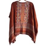 Blue Rain Women's Rust Orange Blue Lightweight Kimono Wrap Duster Flowy Photo 1