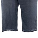 Loft NWT Wide Leg Jeans Womens 34P Black High Rise Raw Hem Boho Indie Retro Photo 3