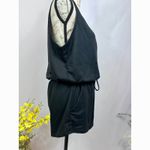 LBLC the Label Lauren Romper Drawstring Waist Pockets Black M Size M Photo 11