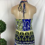 Valerie Bertinelli  Maxi Print Sleeveless Halter Resort Dress 8 Photo 4