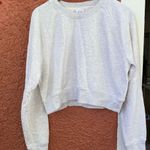 Artizia TNA Airy Fleece Cropped Pullover Sweater Grey Size Medium Loungewear Gray Photo 0