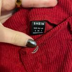SheIn Red Corduroy Skirt Photo 2