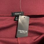 Torrid  0 burgundy maxi chiffon high waisted skirt shorts underlay stretch waist Photo 5