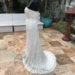 David's Bridal Glina David’s bridal floral lace beaded strapless wedding dress style s8551 sz 2 Photo 2