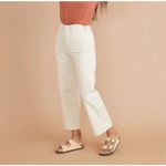 Marine layer Bridget Wide Leg Crop Pant Cream Antique White High Rise Size 14 Photo 1