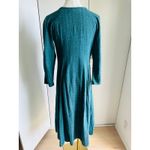 Vintage 90s cotton Dress Boho HIppie Folk Midi Fit Size Medium Green Photo 3