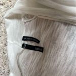 Take Out Short Sleeve Knit Cropped Open Cardigan Sweater Lightweight White Small Photo 5