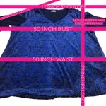 Avenue  BLUE & BLACK VELOUR BELL SLEEVE BLOUSE (18/20) Photo 13