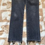 Denim Forum Lola High Rise Skinny Jeans Gray Wash Raw Hem Stretch 26 Black Photo 8