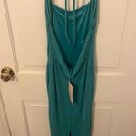 Oh Polly  Teal textured low back maxi dress Photo 1