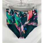 Calia High Rise Tropical Print Bikini Bottoms Size Large Green Photo 2