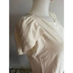 Ann Taylor Women's  Factory White Ruffle‎ Sleeve T-Shirt Size M Cute! Photo 1