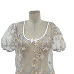 Dolls Kill  Sugar Thrillz Forbidden Garden Dress Embroidered Floral Sheer Medium‎ Photo 1