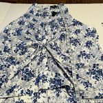 Kaari Blue  Womens 22W 22 Curvy Blue White Sleeveless Top White La Dolce Vita NEW Photo 8