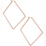 Uncommon James  Rose Gold Girl Boss Hoop Earrings Photo 1