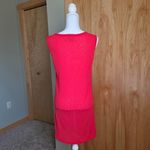 Vintage 90s Red Swim Cover Up silver buckle Size L Photo 2