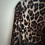 Leopard Print Dress Velvet Bodycon Lace Trim Party Cocktail Mini Size‎ M Brown Size M Photo 9