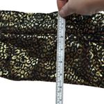EXPRESS Black & Gold Cheetah Print Y2K 80's Ruffle Zipper Top Clutch Bag Photo 5