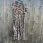 Vintage animal print cottagecore dress by American‎ Angel size medium Tan Photo 1
