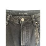 Risen Jeans Womens Black Flare Bell Bottom Rhinestone Fringe Pocket Jeans 7/28" Photo 7