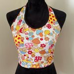 Romwe Mushroom Print Halter Top Photo 0