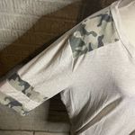 Chic Soul NWOT Chic‎ Soul Womens Light Grey Camo Sleeve Oversized Tee Size 3XL Photo 1