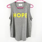 Sol Angeles Hope Tank Top Size Small Gray Yellow Cotton Blend Casual Sleeveless Photo 1