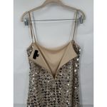 ZARA  Sequin Mini Dress Women Medium Tan Festival Retro Preppy New Year Glam Photo 2
